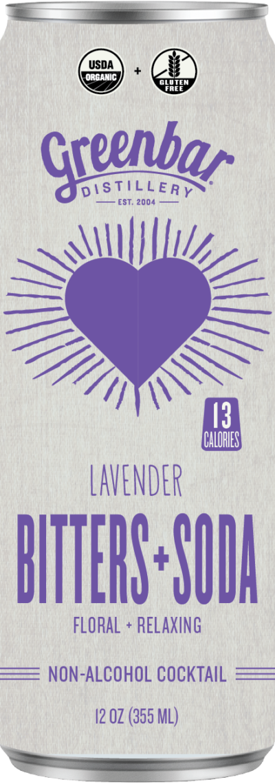 Greenbar Distillery Lavender Bitters + Soda (Alcohol Free)